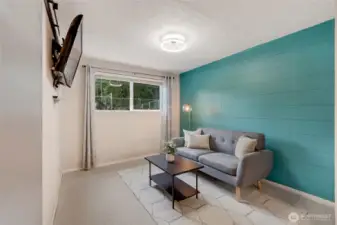 Lower level bedroom could be a primary suite or split into two rooms