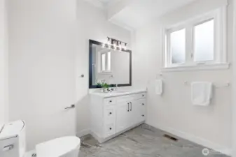 Shared hallway bathroom