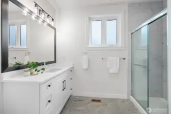 Shared hallway bathroom