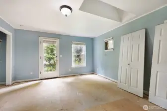 Primary bedroom with ensuite bathroom.