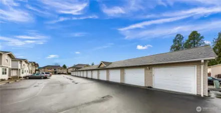 This unit has 4 total parking spots. 2 garage parking spots and 2 additional parking spots