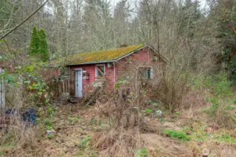 The studio, a possible renovation project or just remove it.