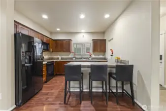 Open concept kitchen