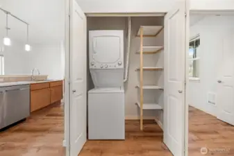 In-unit laundry area with washer and dryer (that stay) for convenience!