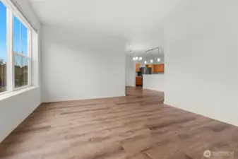 Another view of the living room from the fireplace point of view.