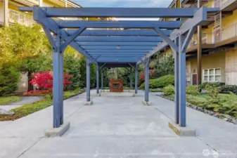 Fall at Village Commons - Outdoor Fireplace hangout area