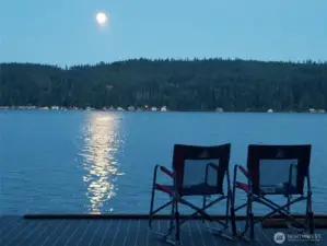 Seller's photo of sunrise on the deck.