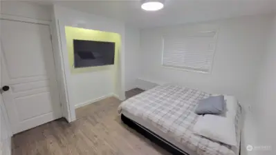 Lower bedroom with bathroom