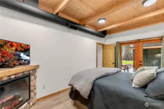 Primary Bedroom with French doors to Patio