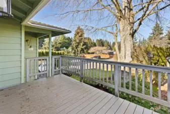 Front deck off of the Dining Room.