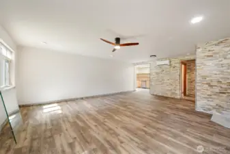 Another view looking into the 1200 square foot ADU from the front door.