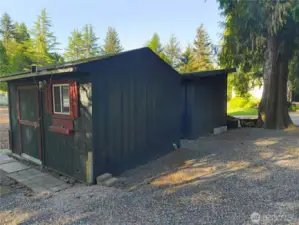 This shed was used as an office.