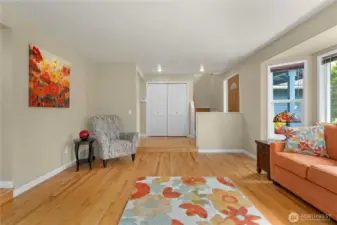 Notice the large coat closet.  Next let's go upstairs.