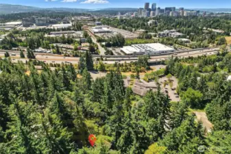 Near Bellevue and freeways