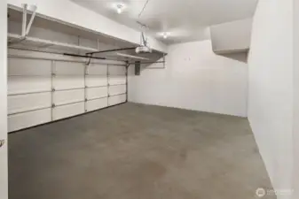 High ceilings with extra storage space.