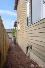 Backyard which could also be used as a dog run.