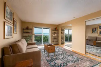 Second bedroom is used as a front room den which includes an en suite bathroom.