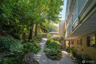 The West Beach community grounds are lovingly maintained.