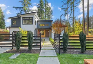 Custom steel fence and gates providing estate feel and privacy