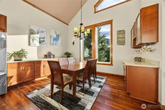Dining room with dry bar and more storage