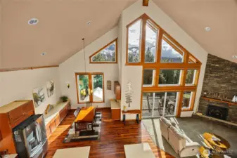 Architecture at its finest: Soaring ceiling and walls of glass invite the outdoors in