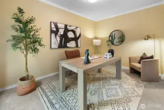 Main-floor den ideal for remote work or study.