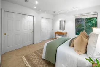 Bright and airy with large closets and natural light.