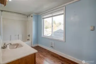 Primary bathroom upstairs