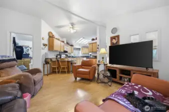 The family room is also quite spacious and where "Harry" the cat likes to hang out!