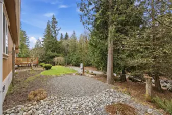 Looking across the front yard of this home on 1.5 acres of land with no homes in sight!