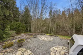 This is the rear yard of the house and a great area to hang out...it is SO private!