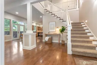 Off-entry stairs leading to the second floor