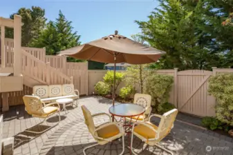 Your private patio is fully-fenced plus enjoy the convenience of an irrigation system!