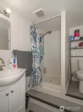 Updated 3/4 bath in studio!