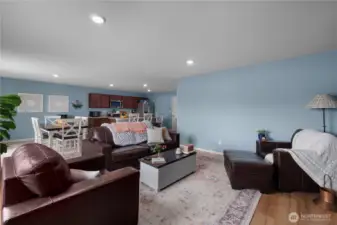 View from living room back towards kitchen.