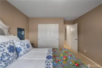 Great sized upstairs bedroom with easy access to 2nd full sized bathroom.