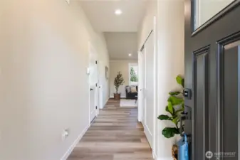 Entering the home you have a closet to your right.