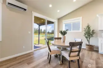 Mini split in each room to provide heat and ac.