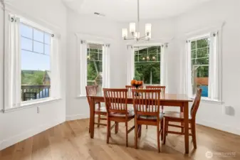 dining area with view