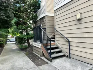 Stairway to entrance of your new home!
