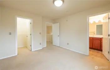 Bedroom #2 with attached bathroom and walk in closet.