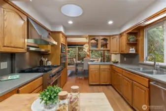 Warm wood cabinets with plenty of upgrades