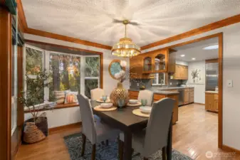 Beautiful dining room with serene views