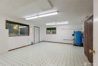 Downstairs large bonus, craft, family room with exterior entrance.