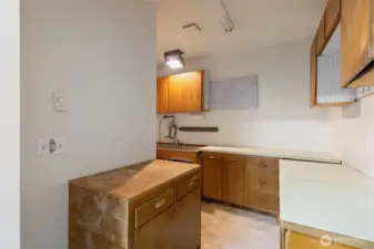 Former dark room with plumbing