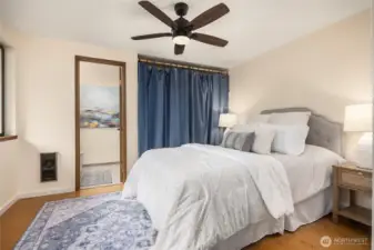 Primary bedroom with its own 3/4 bath.