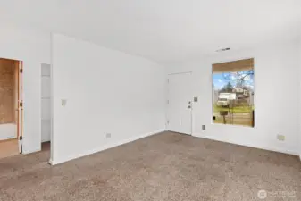 Living Room toward Bathroom and Front Bedroom