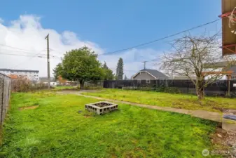 Back Yard facing Alley Right