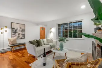 One last look at living room and front entry