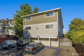 Parking - spot outlined in blue